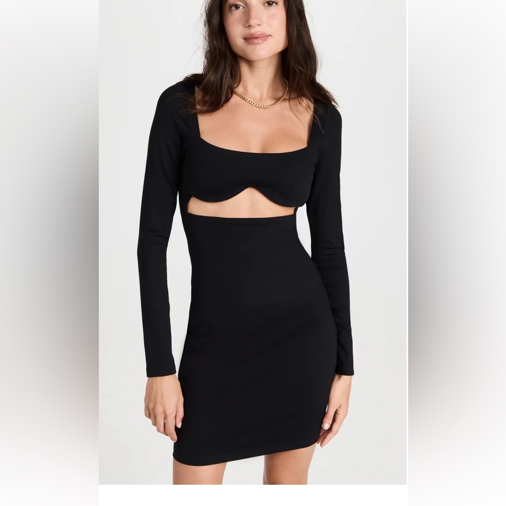 Susana Monaco Reverse Sweetheart Long Sleeve mini Dress size small